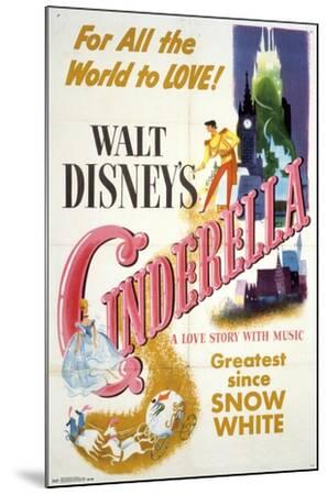 24X36 Disney Cinderella - One Sheet - Wood-Mounted Wall Art Print, 24x36