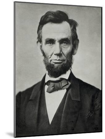 Abraham Lincoln, Head and Shoulders - Wood-Mounted Wall Art Print, 12x16