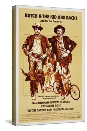 Butch Cassidy and the Sundance Kid, 1969 - Canvas Print Wall Art, 12x18