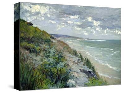 Cliffs by the Sea at Trouville - Canvas Print Wall Art, 12x9