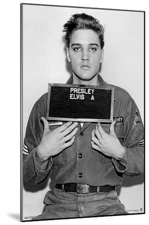 Elvis Presley - Army Enlisting - Wood-Mounted Wall Art Print, 13x19