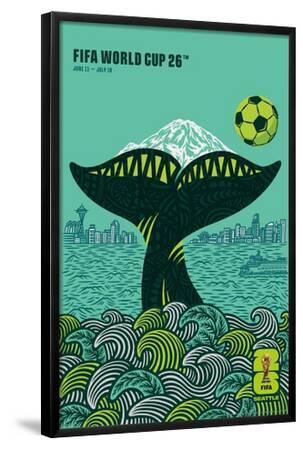FIFA World Cup 2026 - Seattle - Black Framed Art Print Wall Art, 22x34