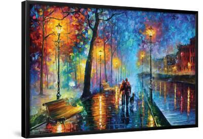 Leonid Afremov- Melody Of The Night - Black Framed Art Print Wall Art, 36x24