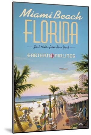 Miami Beach - Wood-Mounted Wall Art Print, 12x18