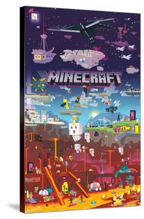 Minecraft - World Beyond - Canvas Print Wall Art, 22x34