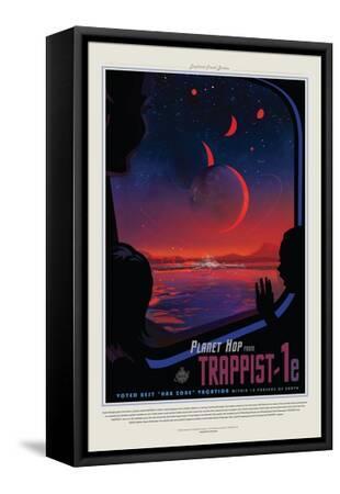 NASA/JPL: Visions Of The Future - Trappist - Black Framed Canvas Print Wall Art, 12x18