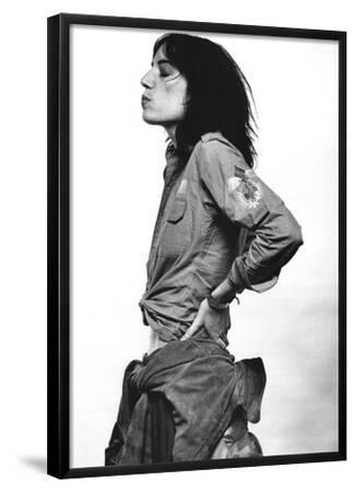 Patti Smith-Amsterdam 1976 - Black Framed Art Print Wall Art, 23x33