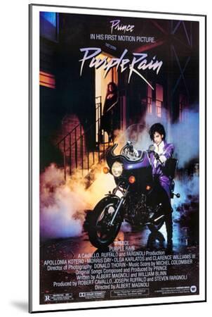 PRINCE. "PURPLE RAIN" [1984], directed by ALBERT MAGNOLI. - Wood-Mounted Wall Art Print, 12x18