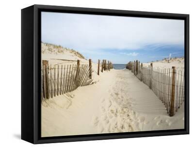 Quiet Beach - Black Framed Canvas Print Wall Art, 16x12