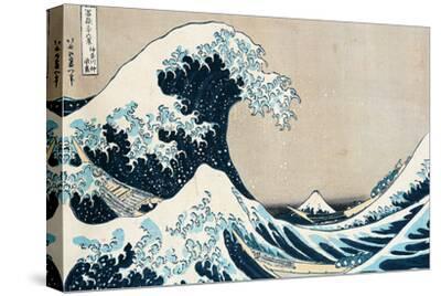 Sous la vague au large de Kanagawa - Canvas Print Wall Art, 18x12