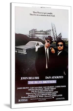 THE BLUES BROTHERS, 1980 directed by JOHN LANDIS John Belushi and Dan Aykroyd (photo) - Canvas Print Wall Art, 36x54