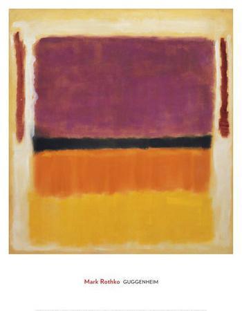 Untitled (Violet, Black, Orange, Yellow on White and Red), 1949 - Wall Art Print, 26x36